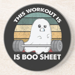 Dessous De Verre En Grès Ce travail est Boo Sheet Gym Ghost Halloween