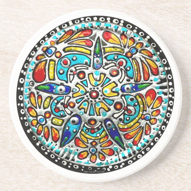 Dessous De Verre En Grès Célébrer la vie (Devant)