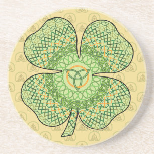 Dessous De Verre En Grès Celtic Shamrock Coaster
