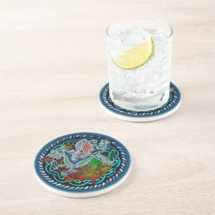 Dessous De Verre En Grès Céltique dragon