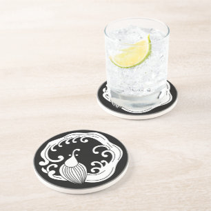 Dessous De Verre En Grès Cercle de dragon pluvieux