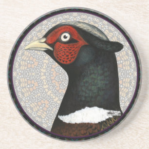 Dessous De Verre En Grès Cercle de faisan Ringneck