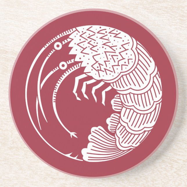 Dessous De Verre En Grès Cercle de langouste épineuse (Devant)