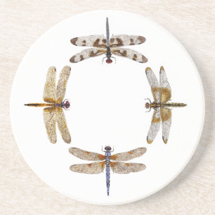 Dessous De Verre En Grès Cercle des libellules