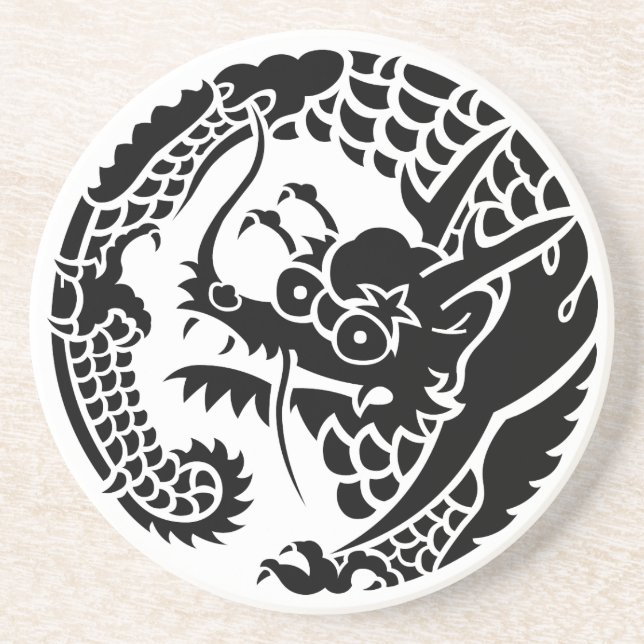 Dessous De Verre En Grès Cercle du dragon de la secte Nichiren (Devant)