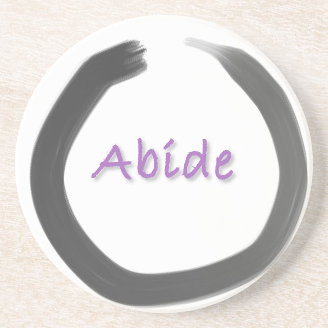 Dessous De Verre En Grès Cercle Enso Bouddhiste Abide Zen (Devant)