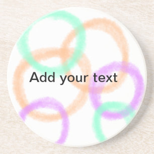 Dessous De Verre En Grès Cercles de boules colorés minimalistes simples à l