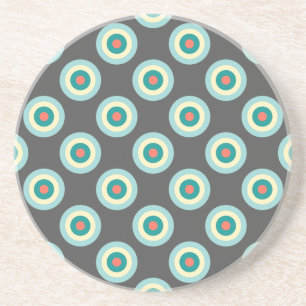 Dessous De Verre En Grès Cercles mixtes gris par Shirley Taylor