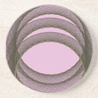 Dessous De Verre En Grès cercles se chevauchant dans l'arrière - plan viole