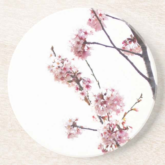 Dessous De Verre En Grès Cerisier en fleurs (Devant)