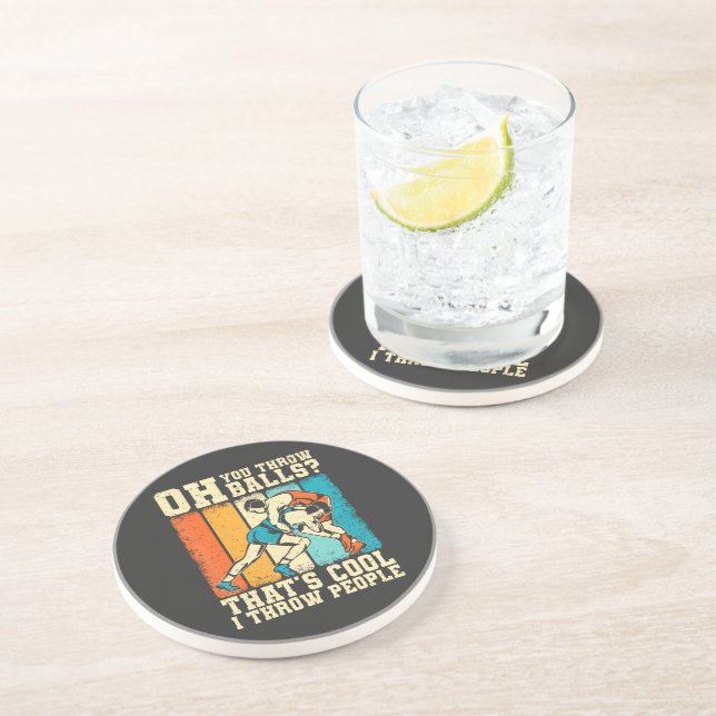 Dessous De Verre En Grès C'est Cool Je Lance Les Gens (Côté)