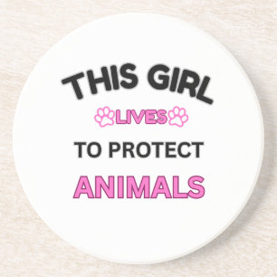 Dessous De Verre En Grès Cette fille vit pour protéger les animaux" - Inspi