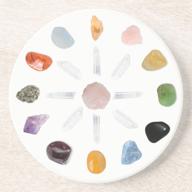 Dessous De Verre En Grès *~* Chakra Crystal Energy Gemstone SandStone (Devant)