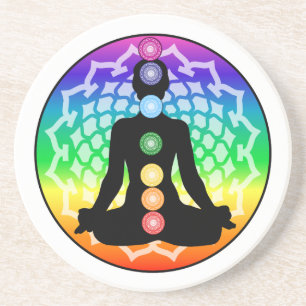 Dessous De Verre En Grès Chakra Lotus Grès Coaster – Art Yoga