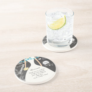 Dessous De Verre En Grès Chalkboard Mariage Gown Bridesmaid Keepsaké cadeau