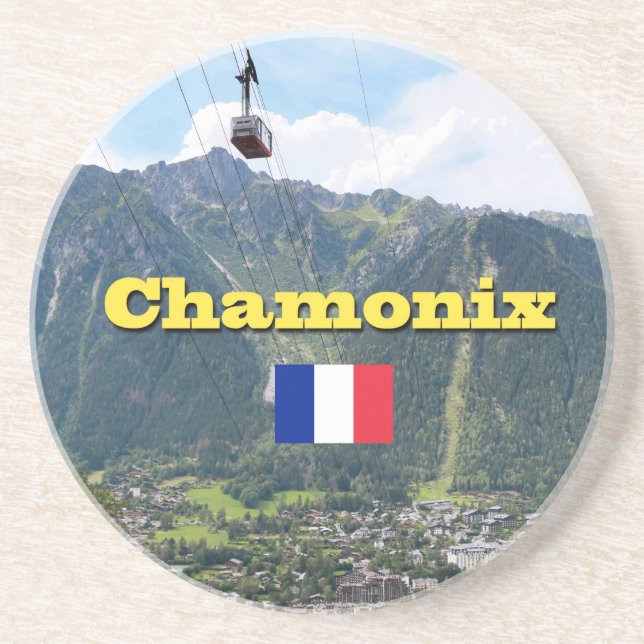 Dessous De Verre En Grès Chamonix - Mont Blanc (Devant)