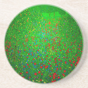 Dessous De Verre En Grès Champ de pavot Gustav Klimt