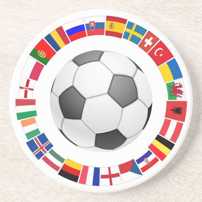 Dessous De Verre En Grès Championnat d'Europe de football 2016 (Devant)