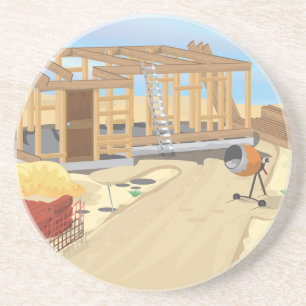 Dessous De Verre En Grès Chantier de construction