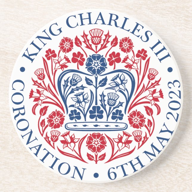Dessous De Verre En Grès Charles III Coronation (Devant)
