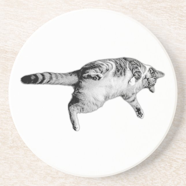 Dessous De Verre En Grès Charme à rayures pour la table (Devant)