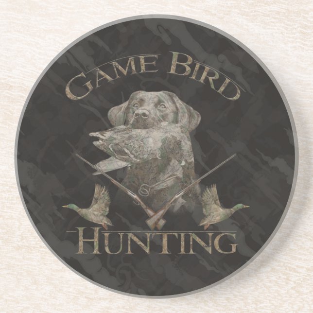 Dessous De Verre En Grès Chasse au canard Beverage Coaster (Devant)