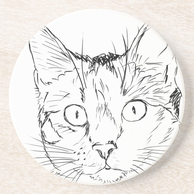 Dessous De Verre En Grès Chat Puddy (Devant)