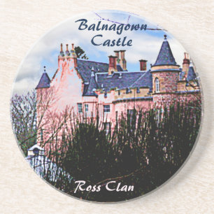 Dessous De Verre En Grès Château de Balnagown, Inverness Écosse - Ross Clan
