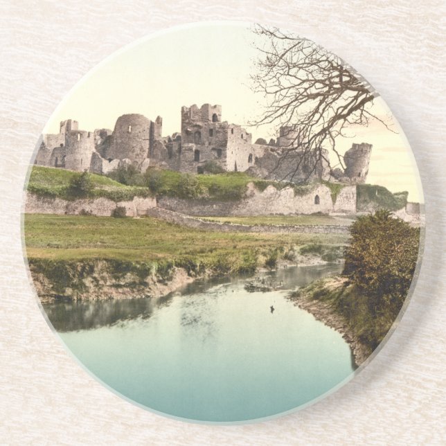 Dessous De Verre En Grès Château de Caerphilly, Pays de Galles (Devant)
