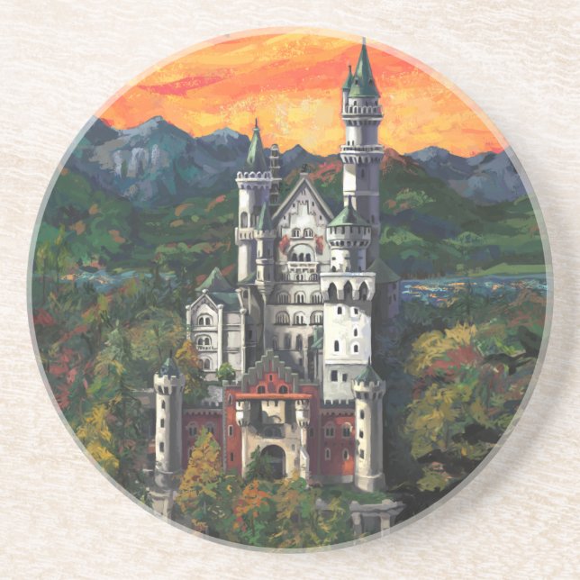 Dessous De Verre En Grès Château du Neuschwanstein (Devant)