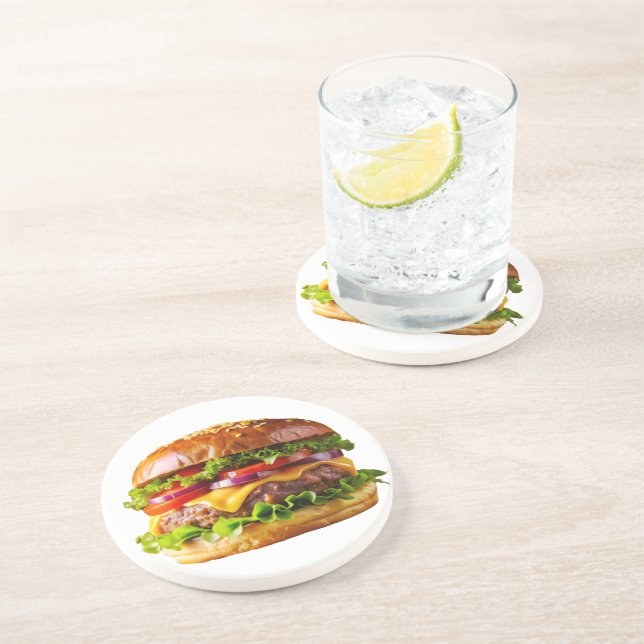 Dessous De Verre En Grès ChaussureHabille hamburger empilé thic (Côté)