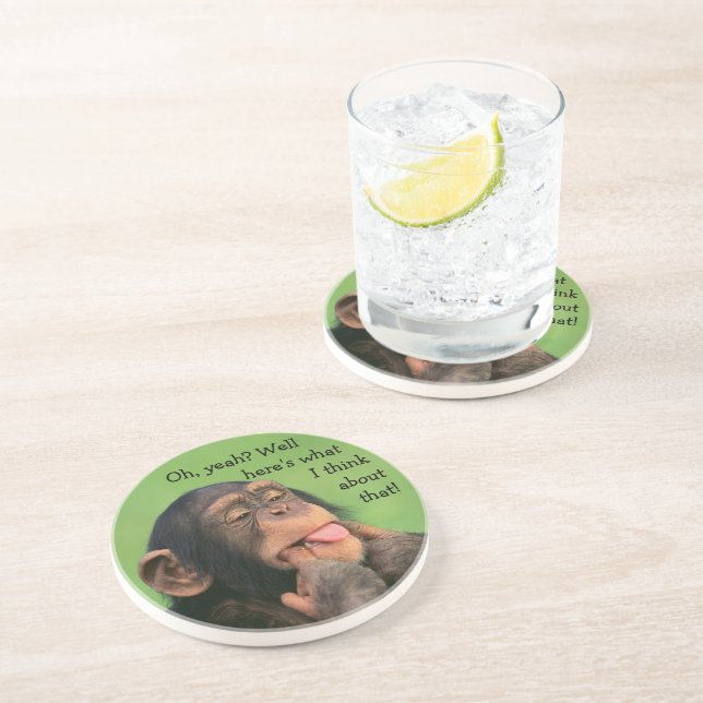 Dessous De Verre En Grès Cheeky Chimp (Côté)
