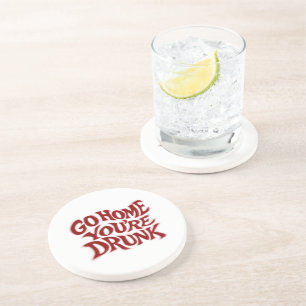 Dessous De Verre En Grès Chemise drôle d'art typographique rétro