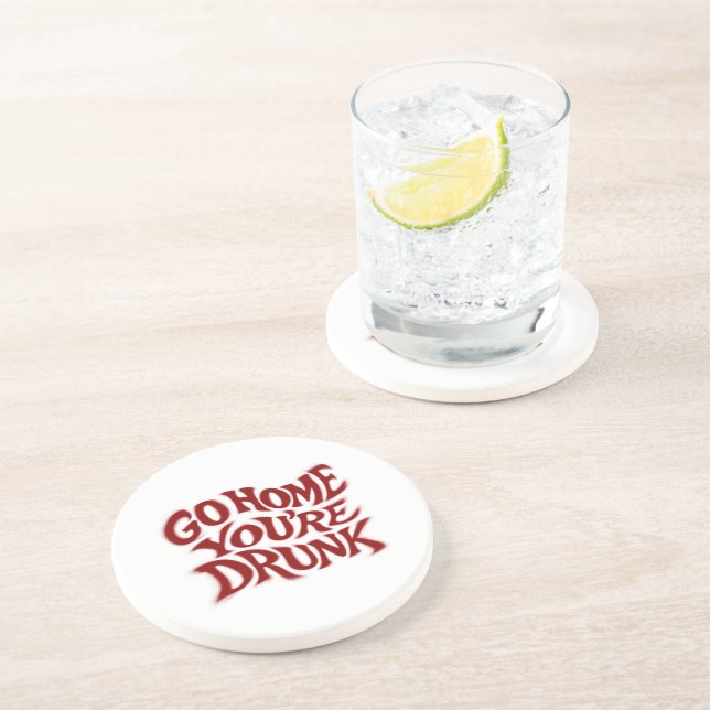 Dessous De Verre En Grès Chemise drôle d'art typographique rétro (Côté)