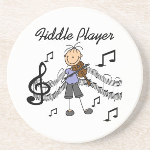 Dessous De Verre En Grès Chemise et Cadeaux pour Fille Joueuse de Violon à