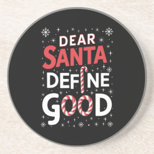 Dessous De Verre En Grès Cher Père Noël Définir Bonne Fête de Noël Xmas 