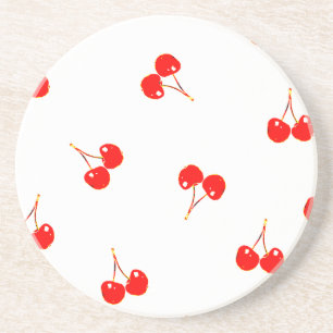 Dessous De Verre En Grès Cherry Motif Pop Version