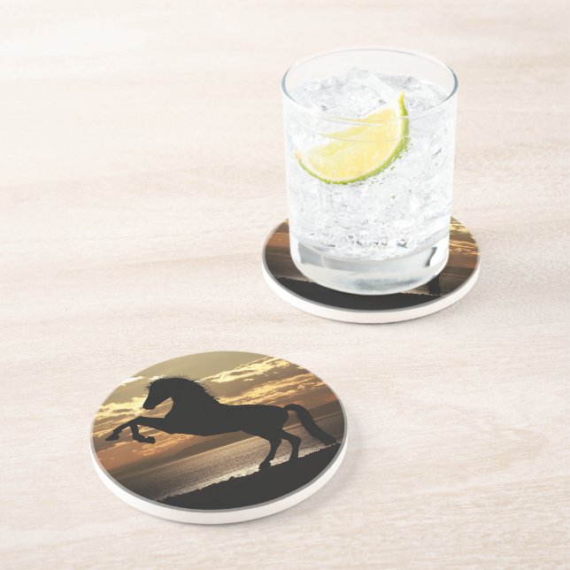 Dessous De Verre En Grès cheval (Côté)