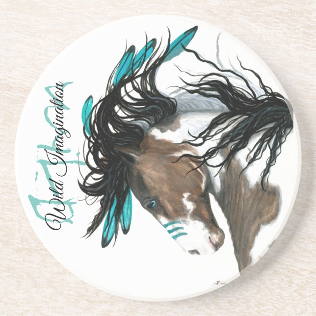 Dessous De Verre En Grès Cheval Majestic par Bihrle Wild Imagination (Devant)