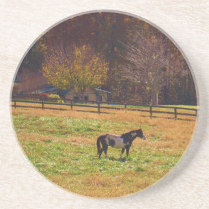 Dessous De Verre En Grès Cheval peint à distance