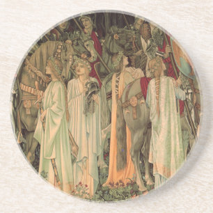 Dessous De Verre En Grès Chevaliers médiévaux de la Table Ronde
