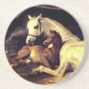 Dessous De Verre En Grès Chevaux d'atterrisseur