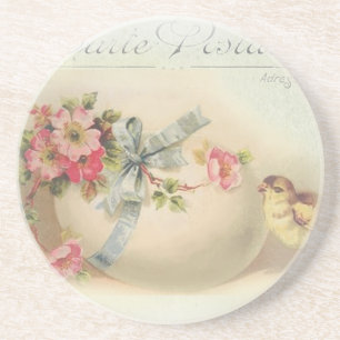 Dessous De Verre En Grès chic et oeuf victorien de Pâques