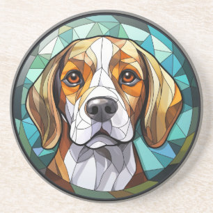Dessous De Verre En Grès Chien à col Beagle en verre doux