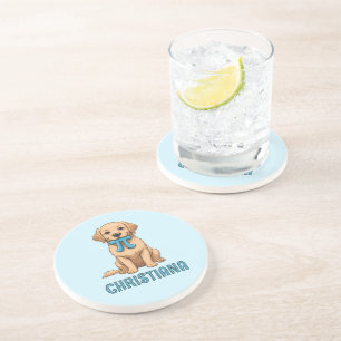 Dessous De Verre En Grès Chien De Jour Personnalisé Avec Symbole Pi Joyeu