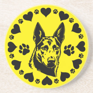 Dessous De Verre En Grès Chien Kelpie australien