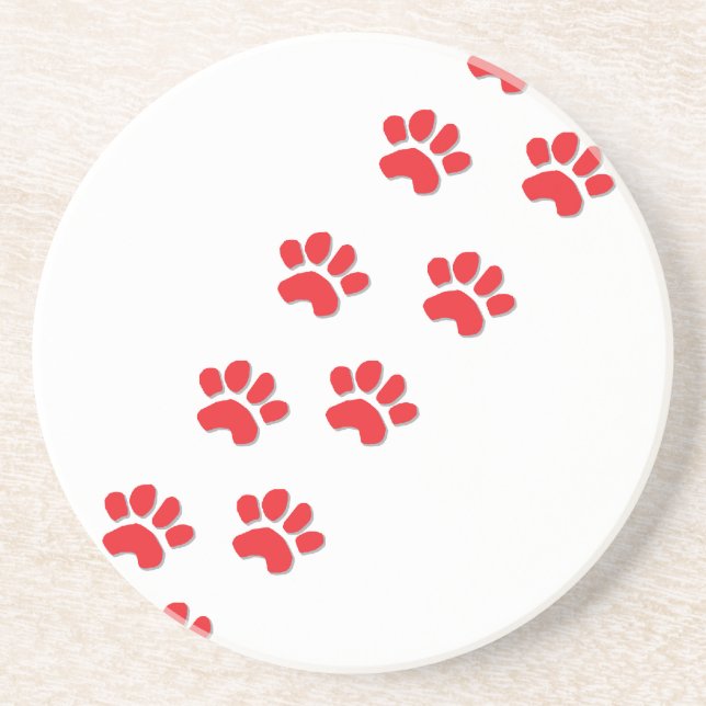 Dessous De Verre En Grès Chien Paws (Devant)