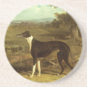 Dessous De Verre En Grès Chiens, Greyhound et Spaniel, Docteur Fop par Herr