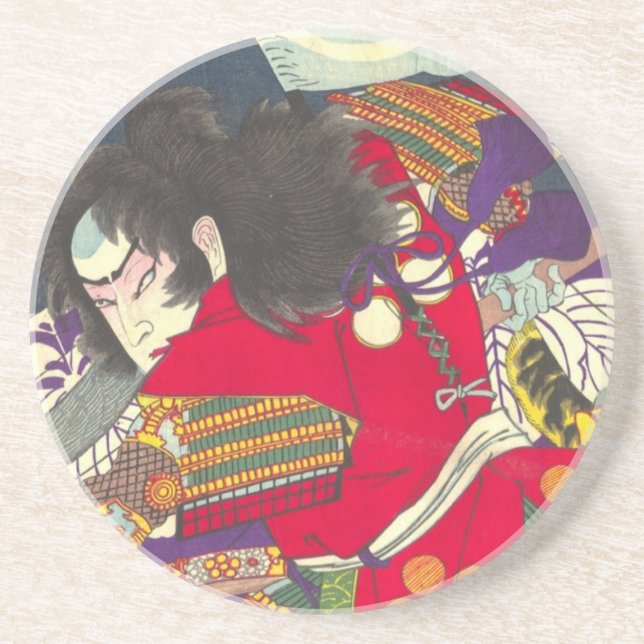Dessous De Verre En Grès Chikanobu Samurai 3:5 (Devant)