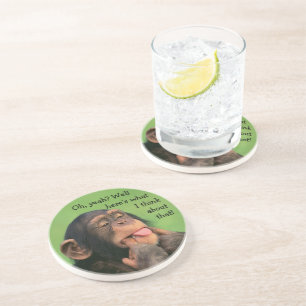 Dessous De Verre En Grès Chimpanzé effronté